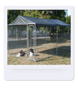 Açık galvanizli siklon tel örgü köpek kulübesi, <span class=keywords><strong>6ft</strong></span> köpek dostu kafes evi oyun parkı - Product Image 1