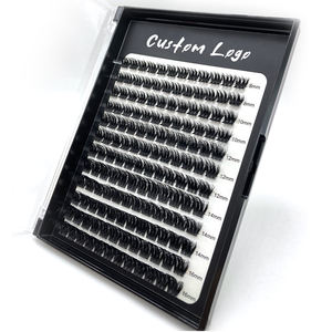 Pestañas Postizas Personalizadas con Logotipo, Estilo <span class=keywords><strong>Manga</strong></span>, Gruesas y Largas, de 12-25 mm, 300D, con Puntas, Venta al Por Mayor, Marca Privada - Product Image 6