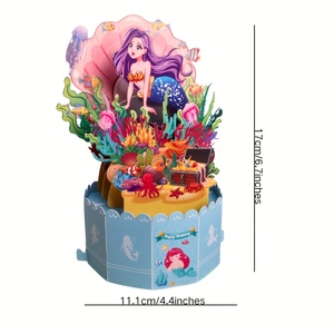 Carte <span class=keywords><strong>de</strong></span> voeux commémorative <span class=keywords><strong>de</strong></span> haute qualité cadeau sirène coffre au trésor <span class=keywords><strong>conte</strong></span> <span class=keywords><strong>de</strong></span> fées <span class=keywords><strong>histoire</strong></span> 3D Pop-up - Product Image 5