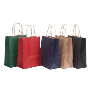 Custom Printed Your Own Logo White Brown Kraft Craft Paper <b>Bag</b> With Handles for Shopping for <b>Gift</b> - Product Image 1
