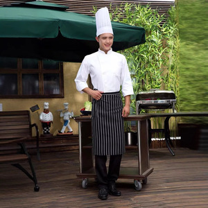 <b>Chef</b> Uniforms White Long Sleeve Double Breasted Horseshoe Sleeve For Restaurant Kitchen Work Wear Men Women - Product Image 2