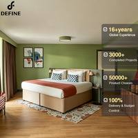Ensemble de chambre d'hôtel moderne haut de gamme en bois, mobilier écologique personnalisé OEM/ODM pour suites d'hôtels 3 à 5 étoiles