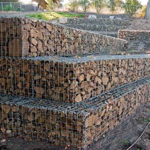 Gabbione in Rete Metallica Saldata Zincata, Cesto <span class=keywords><strong>Gabion</strong></span>, Muro di Contenimento in Gabioni per Paesaggistica e Decorazione del Giardino - Product Image 6