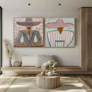 Arte Murale Moderna Stile Cowboy Occidentale, Dipinto <span class=keywords><strong>Astratto</strong></span> Messicano Personalizzato Fatto a Mano su Tela Acrilica Ecologica - Product Image 2