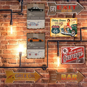 <span class=keywords><strong>Rusty</strong></span> cổ điển xe tin Poster làm việc cửa hàng nhà để xe người đàn ông hang động tường trang trí tùy chỉnh trống tin dấu hiệu kim loại tin dấu hiệu - Product Image 3