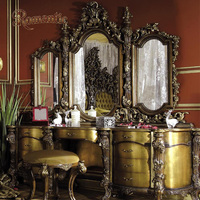 Lit à baldaquin King Size en bois massif de style classique européen, mobilier de chambre à coucher de luxe personnalisé, très populaire en France
