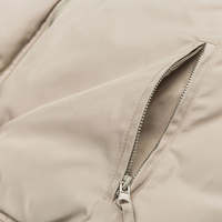 Blouson bomber matelassé coupe-vent uni beige multi-zippé pour homme, idéal automne et printemps, OEM ODM