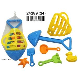 Rete da spiaggia per pescare con accessori 25x41x8cm per giochi di sabbia per bambini - Product Image 1