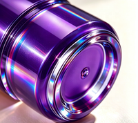 Pigment d'aluminium métallique violet néon personnalisable à effet laser, taille des particules 5-100 microns, poudre à dispersion ultra-efficace pour