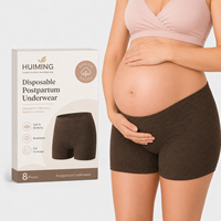 Culotte post-partum jetable non tissée taille haute super extensible sans couture douce pour maternité – Vente directe usine, logo personnalisé
