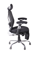 Chaise de bureau moderne SX-W4028AG avec appui-tête réglable et fauteuil de direction pivotant en métal pour mobilier de bureau avec repose-pieds
