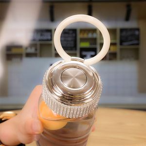 Rhinestone Decor Light Luxury Stylish Water Cup 2025 New Design High Borosilicate Glass Cup Heat Resistant Tea Steeping Mug - Product Image 4