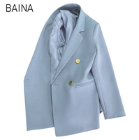 2025 coréen costume veste bureau dame femmes élégant hiver recadrée Blazer grande taille couleur unie manteau décontracté