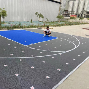 Plancher à emboîtement, terrain à <span class=keywords><strong>suspension</strong></span>, terrain de basket-ball, carreaux de sport d'intérieur et d'extérieur - Product Image 6