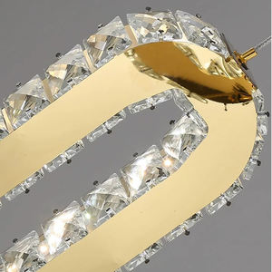 Suspension <span class=keywords><strong>de</strong></span> grand projet Décoration intérieure contemporaine Plafonnier LED <span class=keywords><strong>de</strong></span> <span class=keywords><strong>luxe</strong></span> Luminaire suspendu Villa Escalier Lustre en cristal - Product Image 2