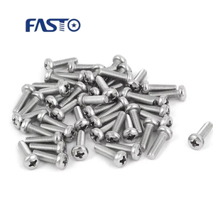 สกรูแบบหัวกลมสำหรับครอสไดรฟ์แบบเรียบสกรู M3-M20เครื่องจักร - Product Image 5