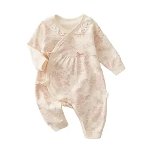 Keli Beer Pasgeboren Romper Nieuw Seizoen 100% Katoen Zonder Been Stiksel Jongens En Meisjes Jumpsuit Baby Kleding Pasgeboren Romper