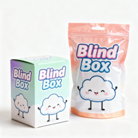 [Sur mesure uniquement] Boîte en carton à languette personnalisée, motifs colorés, boîte en carton à languette pour emballage de boîte mystère Pop Mart