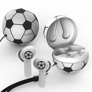 圆形足球造型礼品无线游戏耳机高音质触摸耳机防水运动耳机