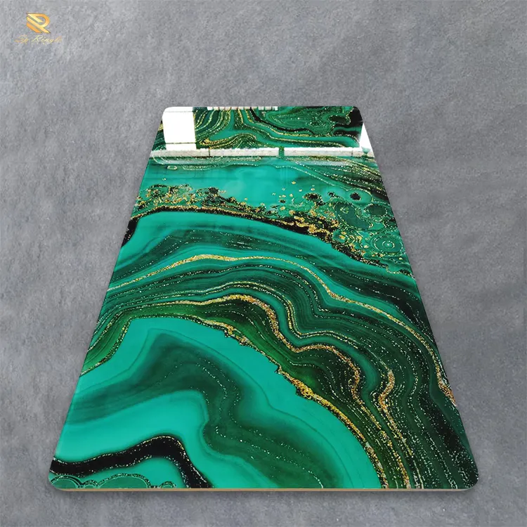 Piedra sinterizada de vena de Oro Verde, losa grande, azulejos de porcelana de lujo, losas de mármol, azulejo de pared para Villa, hotel, proyecto, decoración de pared