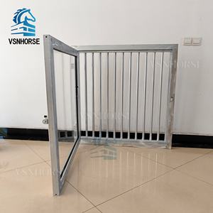 Fenêtre de grange à chevaux en verre trempé robuste, fenêtre d'écurie pour chevaux en acier galvanisé à chaud fiable pour les installations équestres - Product Image 5