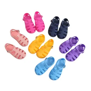 Girls' Sandals Soft Sole Sandals 2022 Summer New Children's Sandals Wholesale Soft Sole Fashionable Baby PVC Unisex Rubber 24-29