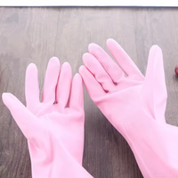Gants de vaisselle blanchisserie caoutchouc pvc cuisine gants de nettoyage