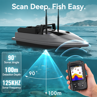 Bateau de pêche télécommandé V600 Pro Sonar Fish Finder avec GPS, pilote automatique, contrôle sans fil, détection de terrain de pêche à 500 m, bateau GPS