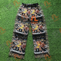 Pantalon personnalisé en tapisserie pour homme, tissé jacquard, style couverture, grandes tailles