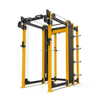 Ensemble combiné robuste de rack complet et de demi-rack, machine Smith double et appareil d'entraînement fonctionnel pour équipement de salle de sport commerciale