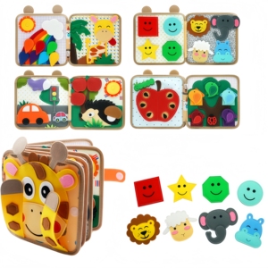 Libro de Actividades Sensoriales Montessori de Alta Calidad para Niños Pequeños, Libro de Fieltro para Desarrollo de Habilidades Motoras, Juguete de Viaje, Regalo de Cumpleaños para Niños y Niñas - Product Image 2