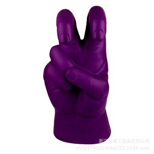 Pu Fidget Toy Hand Peace Sign Shape High <b>Rebound</b> For Kids 8 To 13 Years Unisex - Product Image 1