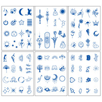 Groothandel Mini Vingerhandjes Lichaam Tijdelijke Kruiden Sap Tattoo Langdurige Semi Permanente Tattoo Stickers