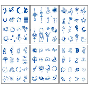Autocollants de <span class=keywords><strong>tatouage</strong></span> <span class=keywords><strong>semi</strong></span>-permanents longue durée à base de jus végétal pour doigts et corps, vente en gros - Product Image 3