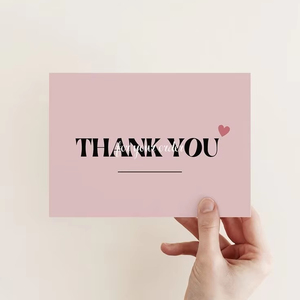 Tarjeta postal de cartón de papel Kraft personalizada para embalaje de pequeñas empresas Tarjeta de invitación de agradecimiento con impresión de logotipo - Product Image 4