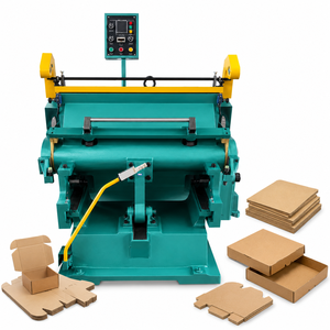Machine industrielle multifonctionnelle complète pour le pliage et la découpe de carton, pour boîtes à <span class=keywords><strong>pizza</strong></span>, carton et équipement de pressage du cuir - Product Image 1