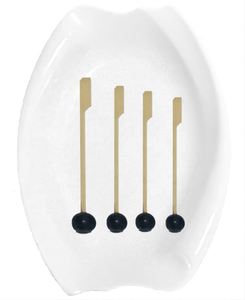 9Cm Écologique De Marque Blanc Bambou Brochettes/Pics - Product Image 3
