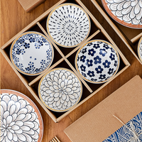 Ensemble de vaisselle en céramique colorée imprimée par tampographie, assiettes en porcelaine, style bohème pour la maison et les cadeaux