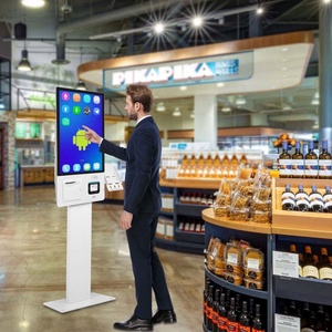 Windows/Android/Linux Self Checkout Kiosk Camera,Pos Holder,80 mm <b>Printer</b>,QR <b>Scanner</b> Payment Kiosk Touch Screen Self Order Kiosk - Product Image 3