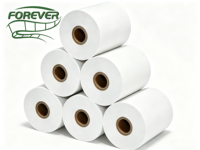 Meilleures rouleaux de papier thermique 57x40mm 65gsm pour terminaux de point de vente