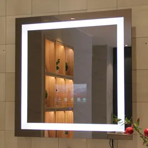 智能可触摸矩形壁挂式安卓发光二极管浴室电视镜子