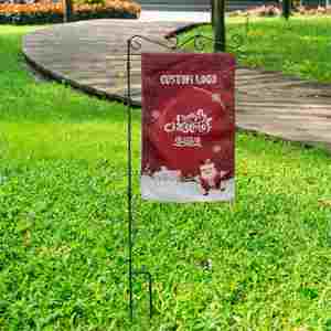 Yard Decoration Custom Printed Christmas Garden Flag Polyester Garden Flag With Pole Christmas Outdoor Custom Garden Flags - Product Image 1