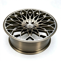 Jantes forgées sur mesure, luxe rétro, or foncé, 18, 19, 20, 21, 22, 23 pouces, 5x112, 5x114.3, 5x120, 5x130 pour Mustang, Porsche, Corvette