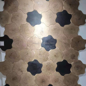 Especial roble tratado de madera grano final de hexágono diseño final grano de pared de madera del Panel de la decoración - Product Image 2
