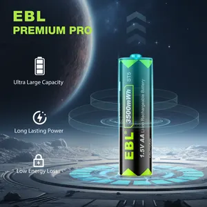 EBL 3500mWh 1.5V Lithium AA Batteries Rechargeable Double A Battery