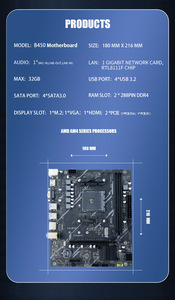 B450デュアルチャネルDDR4 64GB AM4 PCメインボードB45Mデスクトップマザーボードコンピュータマザーボード - Product Image 2