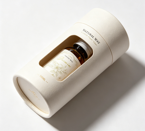 High Quality Biodegradable Cardboard Cylinder for Beauty Products Perfume Candle Packaging Paper Tube with Embossing Printing - Product Image 1