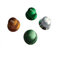 Pièces usinées sur commande par CNC, bouton de volume de guitare usiné, bouton de contrôle du volume et du tonalité en aluminium coloré