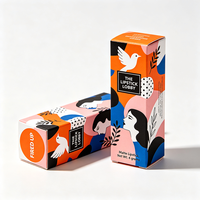 Boîte d'emballage de rouge à lèvres imprimée numériquement avec un design personnalisé, production en 72h, boîte cadeau cosmétique en carton recyclable
