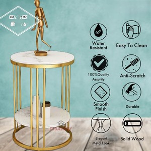 Modern Metal Coffee Table with Powder-Coated Steel <b>Frame</b> Heat-Resistant Surface and Spacious Design for Indoor or Outdoor Use - Product Image 6